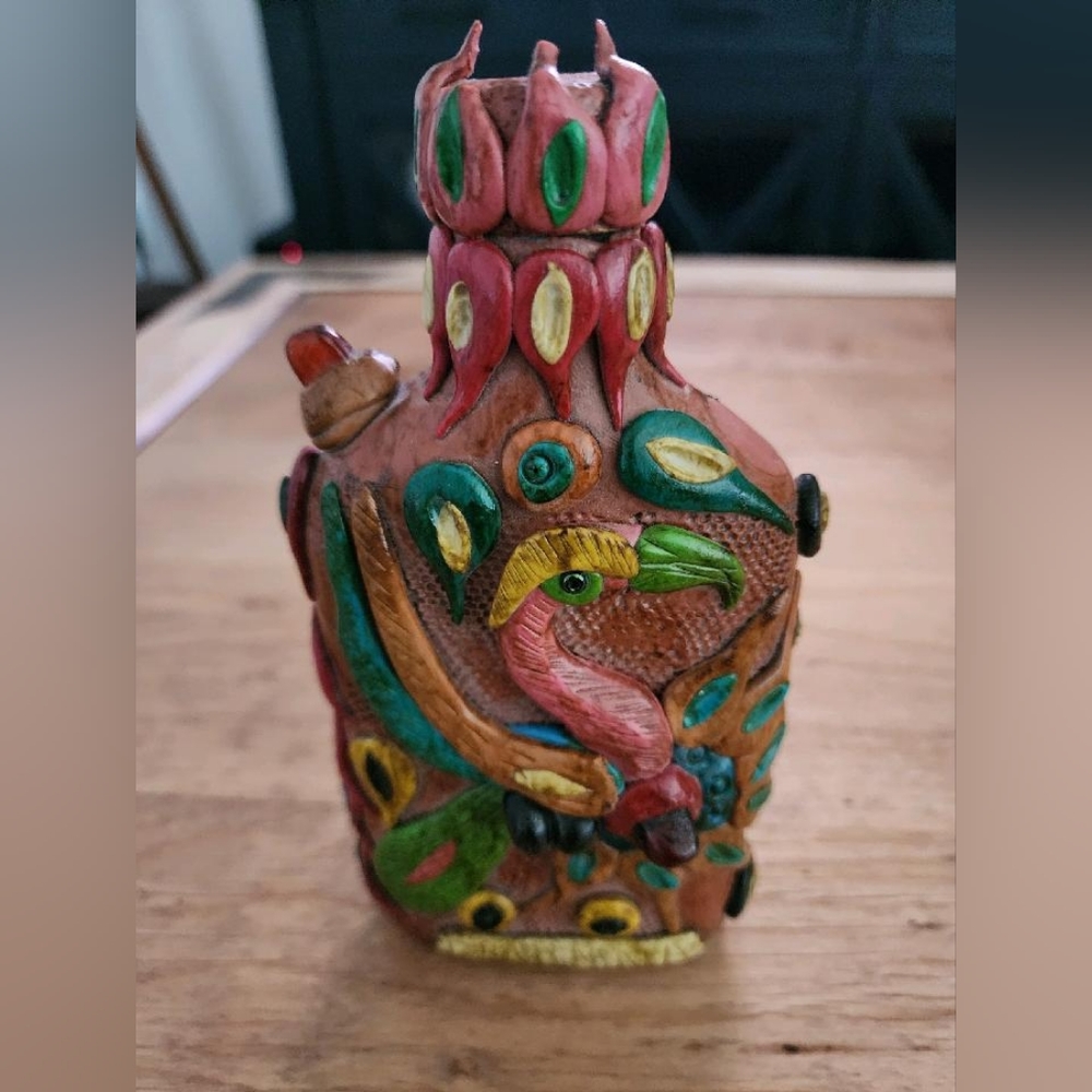 Polymer Clay Glass Bottle
